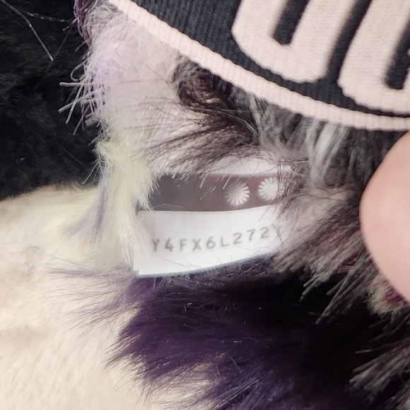 UGG Oh Yeah Tie Dye Magnolia Purple Black White Sling Back Furry Slipper… - Picture 2 of 14
